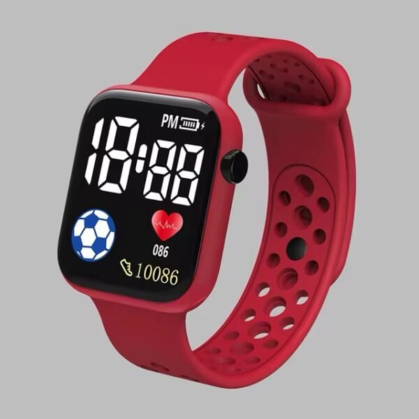 Montre électronique LED en forme de globe carré – Image 3