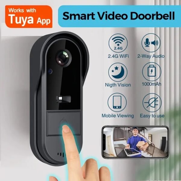 Caméra de Porte Vidéo Intelligente | Sonnette Robuste – Image 2